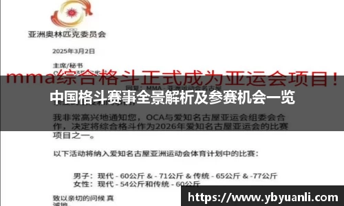 中国格斗赛事全景解析及参赛机会一览